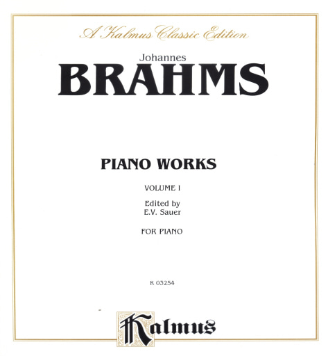 Brahms(브람스) Piano Works Vol.Ⅰ (K 03254)